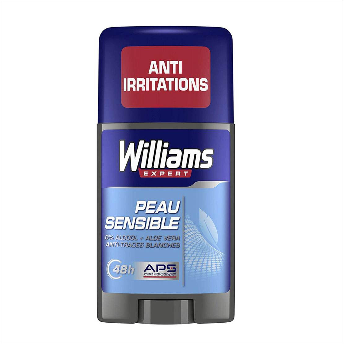 Williams Expert - Stick déodorant peau sensible pour Homme