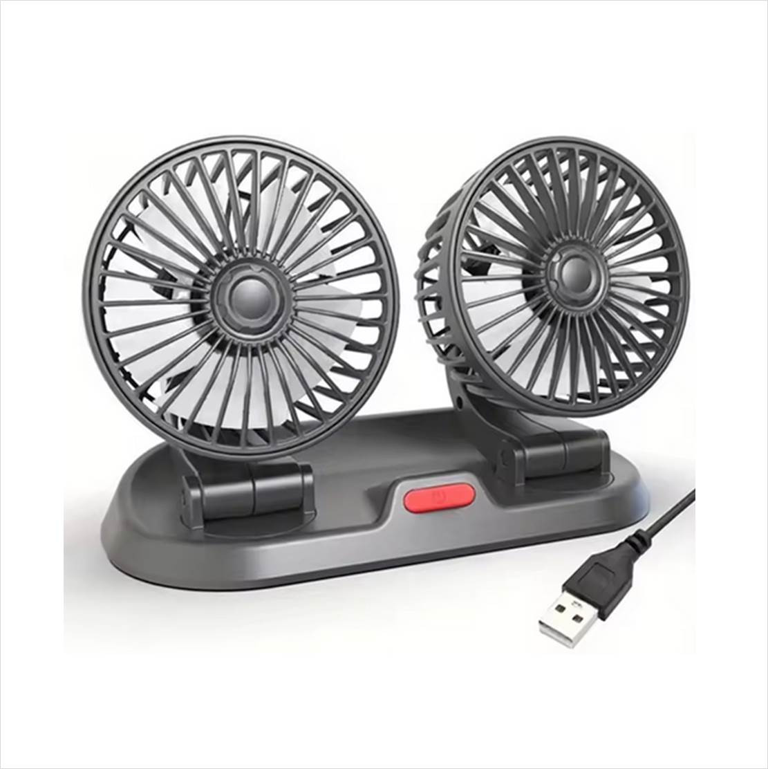 Ventilateur USB à 2 têtes pour voiture